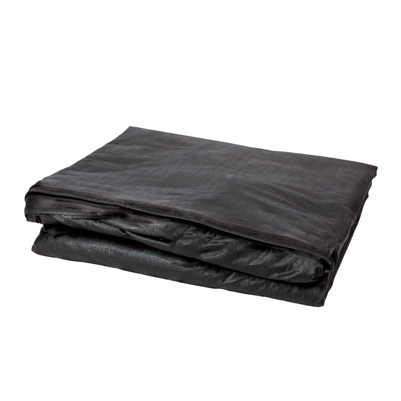 Fire Sense 60370 Patio Wood Burning Patio Fireplaces Vinyl Cover Outdoor Protective Felt Lined Interior 10 Gauge Vinyl Waterproof Weather Resistant Cover with Zipper & Fabric Ties - Black - Image 4